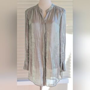 Chicos Black Label Iridescent Tunic Top Size Small